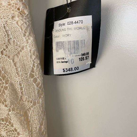 Nanette Lepore Lace Ivory Dress Size 10 - Picture 6 of 6